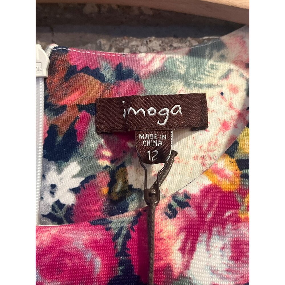 Colorful Floral Sleeveless Top By Imoga For Girls Size 12 - Picture 3 of 6